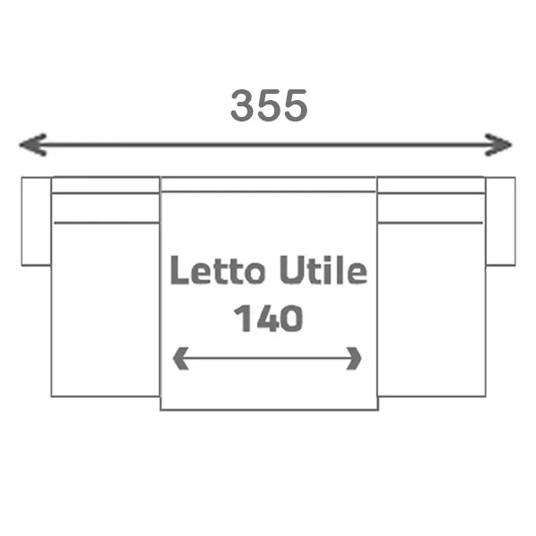 š_140 (KAPPA_3 Posti letto + 2x Penisola Reversibile Media Contenitore)