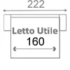 160 cm (3,5posti letto H17x160cm)