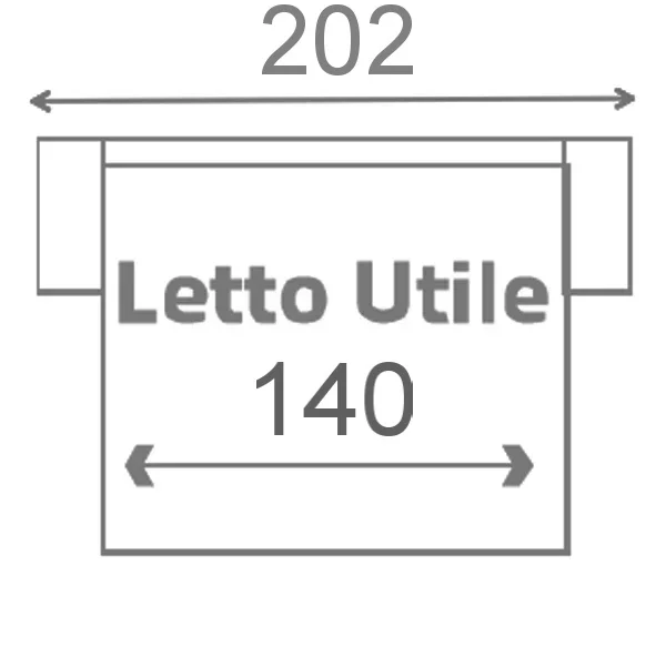 140 cm (3posti letto H17x140cm)