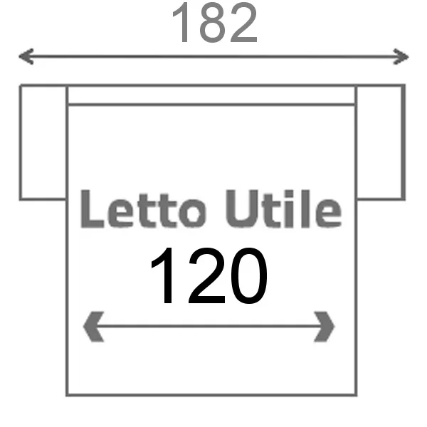 120 cm (2posti letto H17x120cm)