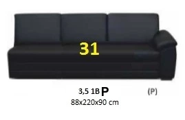 31 Troj-sedák 3,5 (XXL)- Pravá