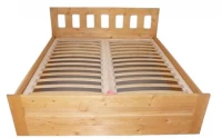 Manželská dřevěná postel s úložným prostorem KUBA SENIOR BUK