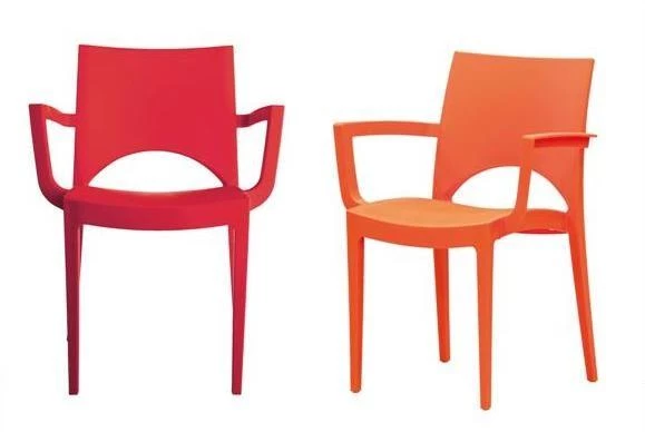 Oranžová jedálenská stolička Paris