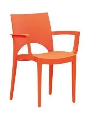 Oranžová jedálenská stolička Paris