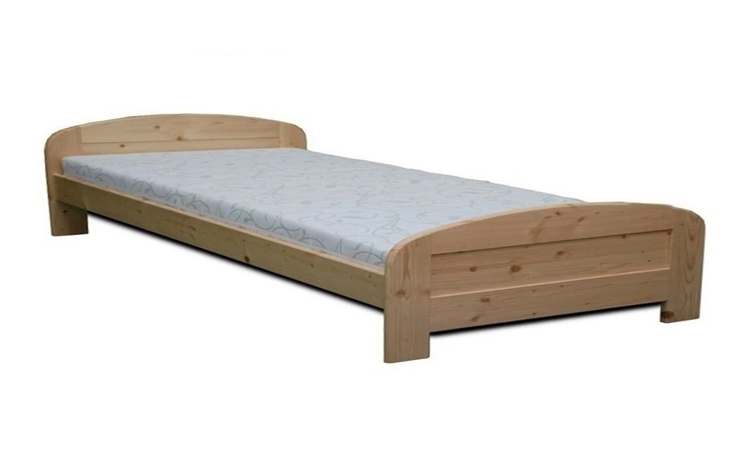Dřevěná manželská postel LUKÁŠ - smrk