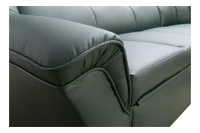 Kožená rohová sedací souprava DUBAJ LUX XL zelená