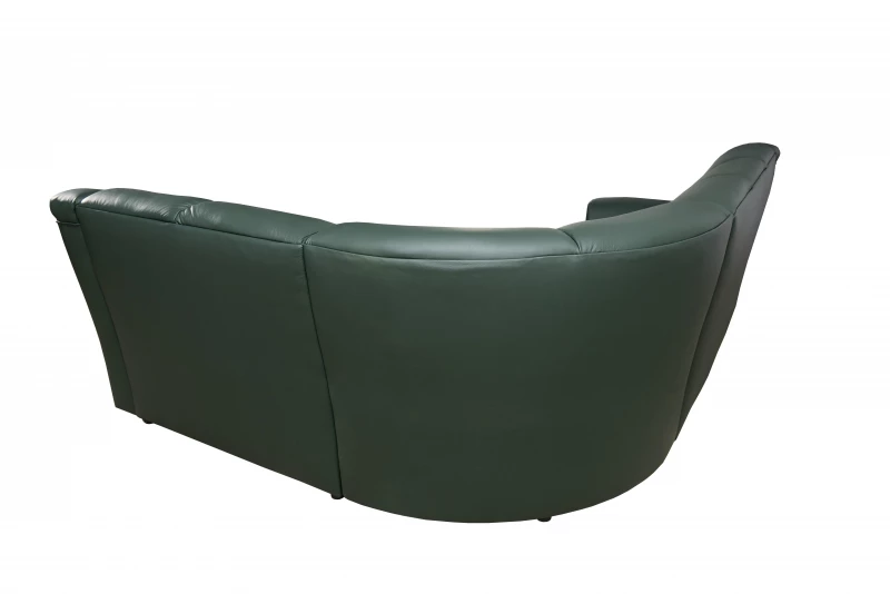 Kožená rohová sedacia súprava DUBAJ LUX XL zelená