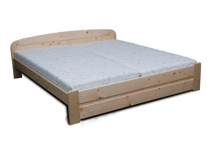 Dřevěná manželská vyvýšená postel MAREK - buk