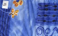 Čalouněná válenda s úložným prostorem Erik - pružinová, modrá (vzor č.18)
