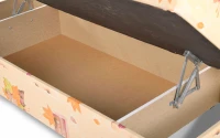 Čalouněná válenda s úložným prostorem Erik - pružinová, zelená (vzor č.33)