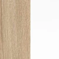 Šatní skříň Smart rohová, dub sonoma/bílá