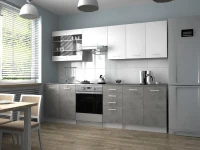 Kuchyňská linka Perla 200/260, bílá / beton