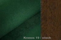 Křeslo RETRO, zelená (Kronos 19/ořech)