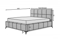 Moderná čalúnená posteľ MALO 200x180