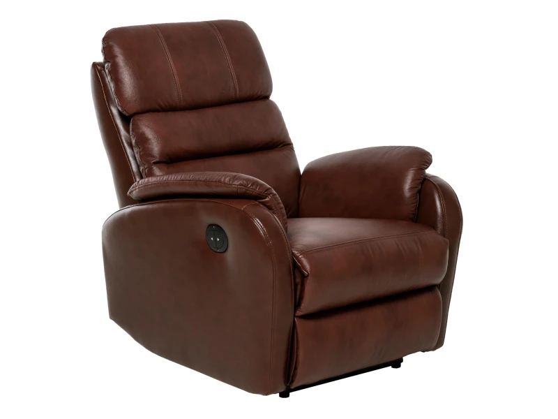 Kožené polohovací křeslo ELEGANT 2, koňak K 2136 (RE Typ 2)