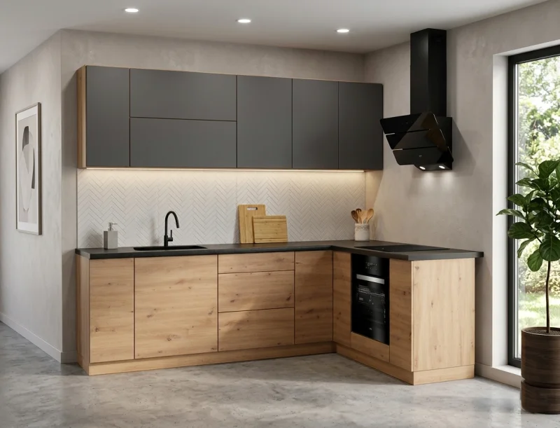 Rohová kuchynská linka Langen 240x180cm