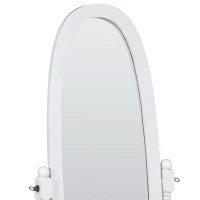 Zrcadlo stojací, výška 151 cm Bílé