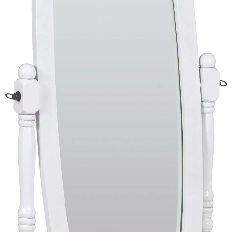 Zrcadlo stojací, výška 151 cm Bílé