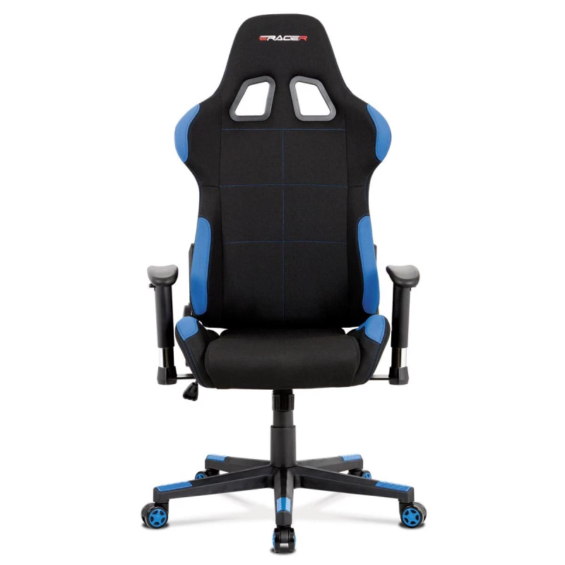 Kancelářská židle modrá-černá látka
