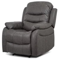 TV a relaxační křeslo, manuální polohování, potah šedá látka v dekoru vintage ků