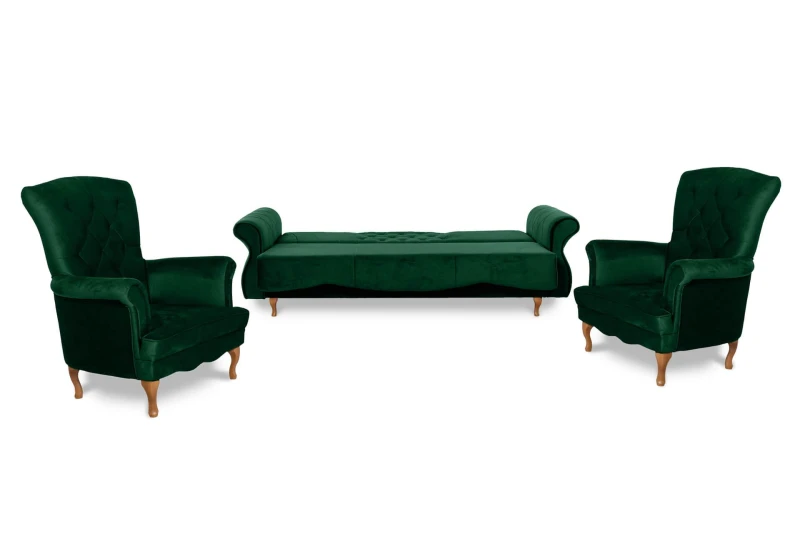 Sedacia súprava Panama 3+1+1, zelená (Monolith 37)