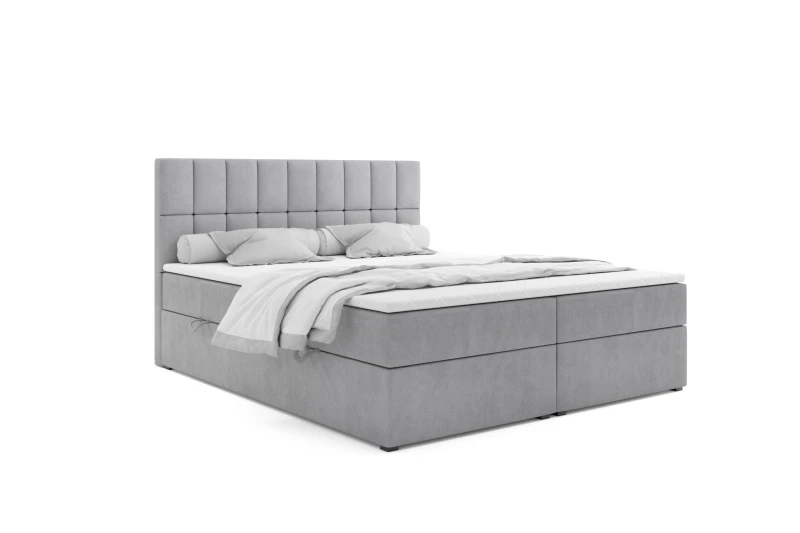 Postel Boxspring Carlo, 200x160, šedá (Mono 244)