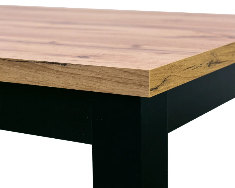 Jídelní stůl COBALT 110x70 - dub wotan / černá