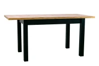 Rozkládací jídelní stůl COBALT 120x80 + 40 - dub wotan / černá