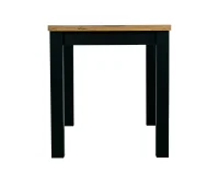 Rozkladací jedálenský stôl COBALT 120x80 + 40 - dub wotan/čierna