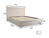 Dizajnová čalúnená posteľ ABRIAMO