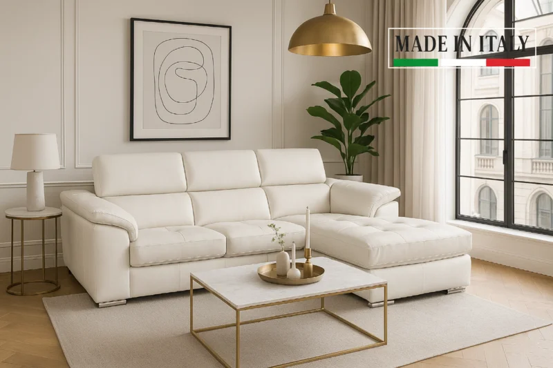 Kožená rohová sedací souprava LOREN II