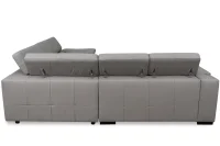 Kožená rohová sedací souprava LOREN II XL, šedá (madras - 128 grey)