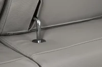Kožená rohová sedací souprava LOREN II XL, šedá (madras - 128 grey)