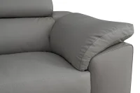 Kožená rohová sedací souprava LOREN II XL, šedá (madras - 128 grey)