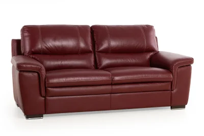 Červená kožená pohovka BORN 3P