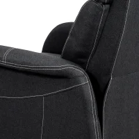 Sivé TV kreslo s mechanickým polohovaním