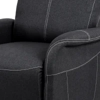 Sivé TV kreslo s mechanickým polohovaním