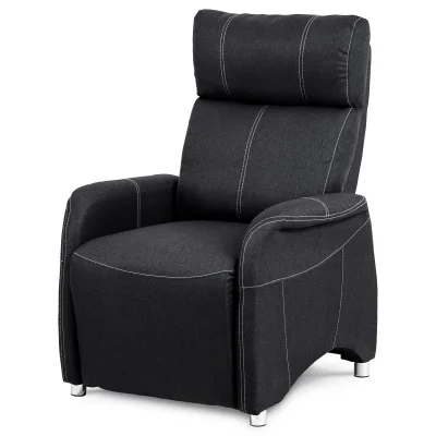 Šedé TV křeslo s mechanickým polohováním