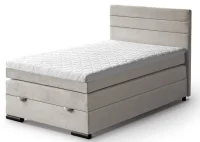 Kontinentální boxspring postel LORA 200x120, béžová (mono 232)