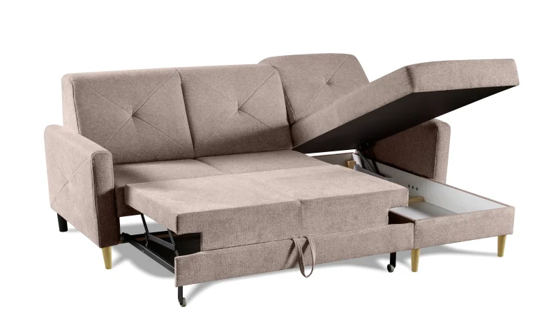Rohová sedací souprava Scandi NEW, stříbrná (diosa 08)