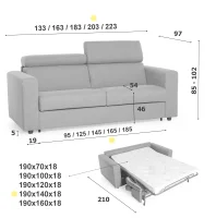 Rozkladacia pohovka na každodenné spanie TAVOLA