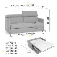 Pohovka na každodenné spanie TAVOLA MINI rozkladacia