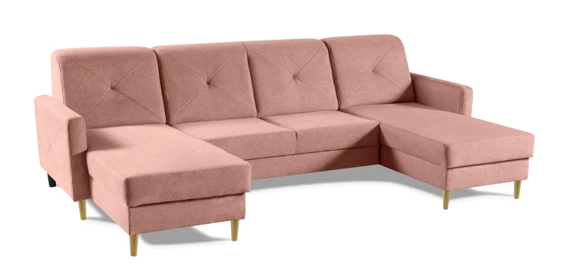 Sedací souprava Scandi New U, růžová (diosa 60)