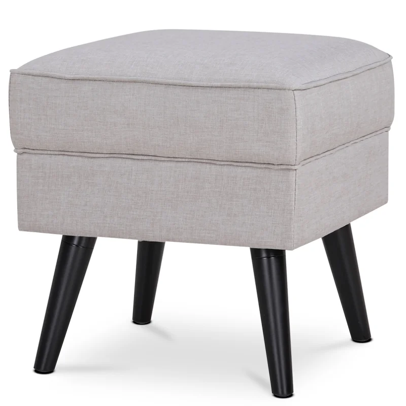 Taburet, krémová látka, nohy buk