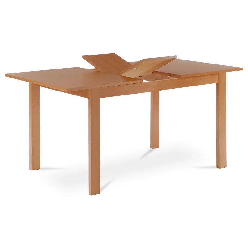 Jídelní stůl rozkládací 120+30x80x74 cm, deska MDF, dýha, nohy masiv, tmavý buk