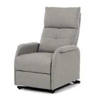 Křeslo polohovací, eletrické, krémová látka.