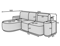 Rohová sedací souprava RUBY, tm. zelená (enjoy 35)
