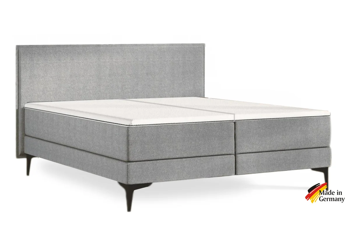 Šedá kontinentální postel Emma Elite boxspring Komfort 200x180