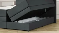 Šedá kontinentální postel Emma Premium boxspring 200x200 (typ II)