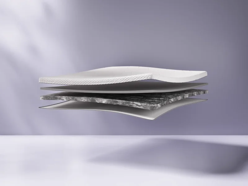 Šedá kontinentální postel Emma Premium boxspring 200x200 (typ II)